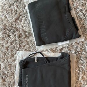 Essentials Black Sweatshirt and Pants Set